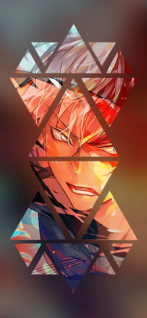 Polygon Artwork Of Todoroki Wallpaper