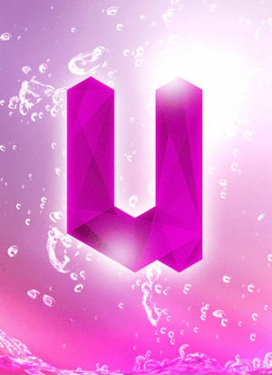 Polygonal Letter U Wallpaper