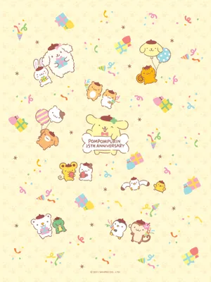 Pompompurin 25th Anniversary Poster Wallpaper