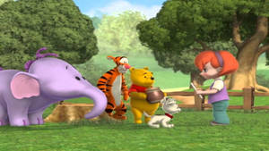 Pooh’s Friends With Tigger 3d Wallpaper