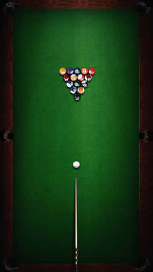 Pool Table Cue And Balls Wallpaper