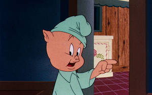 Porky Pig Retro Cartoon Show Wallpaper