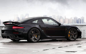 Porsche 911 Black Side View Wallpaper