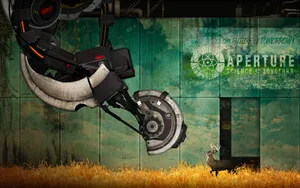 Portal 2 Deer With Machine Wallpaper