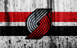 Portland Trail Blazers Grunge Art Wallpaper