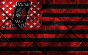 Portland Trail Blazers Grunge Flag Wallpaper