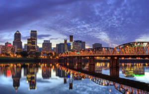 Portland Willamette River Wallpaper