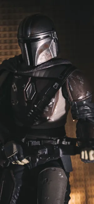 Portrait Image Of The Mandalorian Iphone Wallpaper