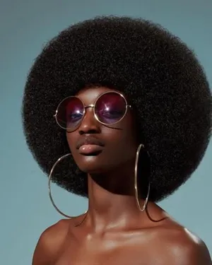 Portrait Of A Beautiful Black Woman With Clean Haircut Wallpaper