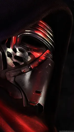 Portrait Of Kylo Ren From Star Wars Cell Phone Wallpaper