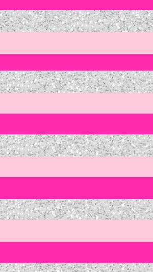 Portrait Pink And Silver Glitter Stripes Wallpaper