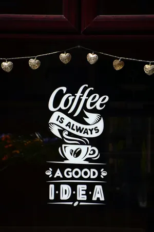 Positive Coffee Message Wallpaper