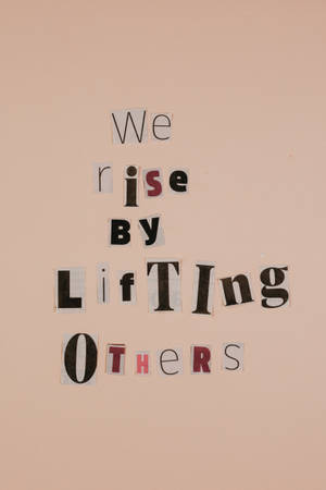 Positive Cut Out Letters Wallpaper