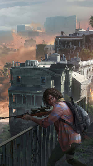 Post Apocalyptic Survivor Aiming Rifle Wallpaper