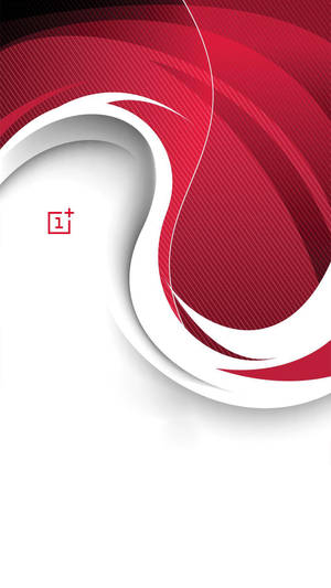 Powerful Elegance Of Oneplus Red Swirl Edge Wallpaper