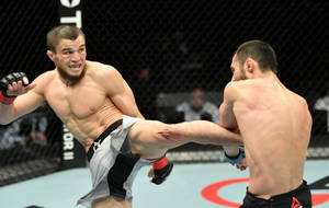 Powerful Kick Of Umar Nurmagomedov Wallpaper