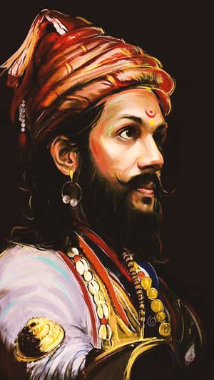 Powerful Portrait Of Chhatrapati Shivaji Maharaj Wallpaper