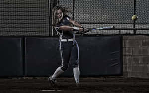 Powerful Swing With Baseball Bat Wallpaper