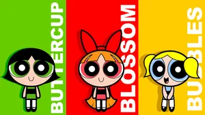 Powerpuff Girls Aesthetic Digital Illustration Wallpaper