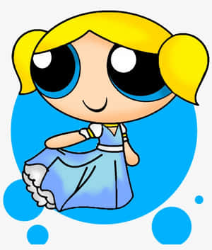 Powerpuff Girls Bubbles Blue Dress Wallpaper