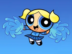 Powerpuff Girls Bubbles Cheerleaders Outfit Wallpaper