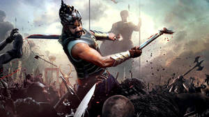 Prabhas Fighting Scene Wallpaper