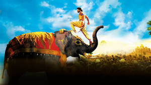 Prabhas With Elephant Wallpaper