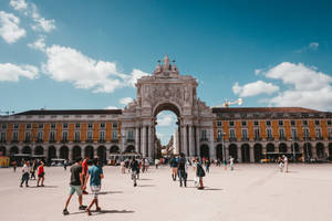 Praca Do Comércio Portugal Wallpaper