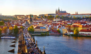 Prague During Spring Wallpaper