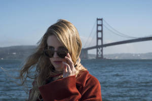 Prairie Johnson From The Oa Wearing Stylish Sunglasses Wallpaper