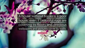 Precious Quote On Cherry Blossom Photo Wallpaper