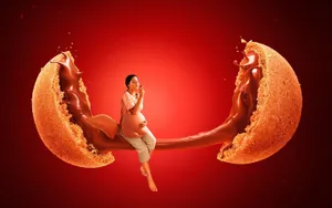 Pregnant Woman Dark Fantasy Choco Fills Wallpaper