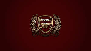 Premier League Gold Arsenal Emblem Wallpaper