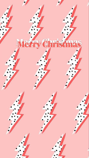 Preppy Christmas Lightning Pattern Wallpaper