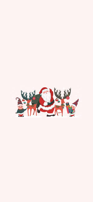 Preppy Santa Claus Christmas Wallpaper