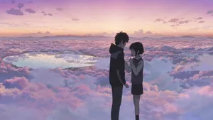 Pretty Aesthetic Anime Scene Wallpaper