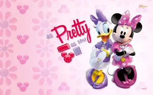 Pretty Daisy Duck And Minnie Mouse Wallpaper