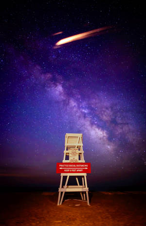 Pretty Galaxy Lifeguard Chair Wallpaper