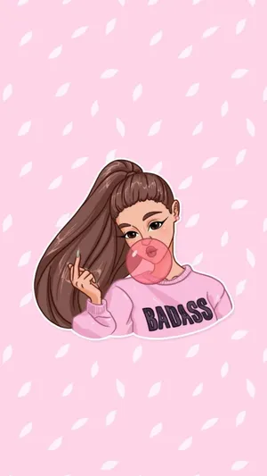 Pretty Girl Badass Aesthetic Cartoon Wallpaper