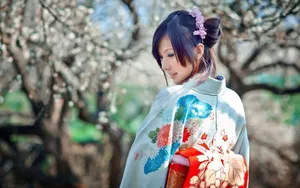 Pretty Traditional Tokyo Japan Girl Wallpaper