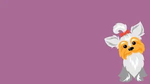 Pretty Yorkshire Terrier Digital Art Wallpaper