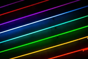 Pride Month_ Colorful Light Stripes Wallpaper