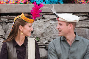 Prince William And Kate Middleton During Their Royal Visit To Pakistan Wallpaper