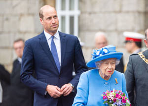 Prince William And Queen Elizabeth Ii Wallpaper