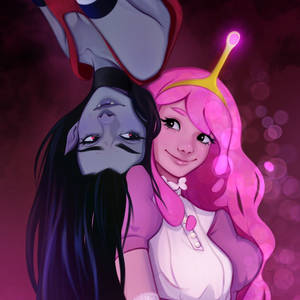 Princess Bubblegum With Marceline Wallpaper