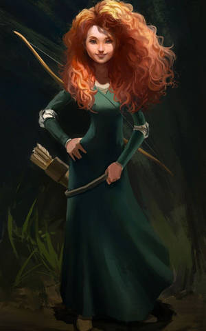 Princess Merida Fanart Phone Wallpaper