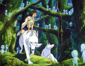 Princess Mononoke And The Kodama Wallpaper
