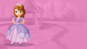 Princess Sofia On Pink Wallpaper