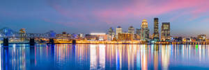 Pristine Waters Fronting Louisville Skyline Wallpaper