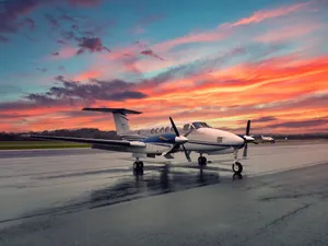 Private Jet On Runway Wallpaper